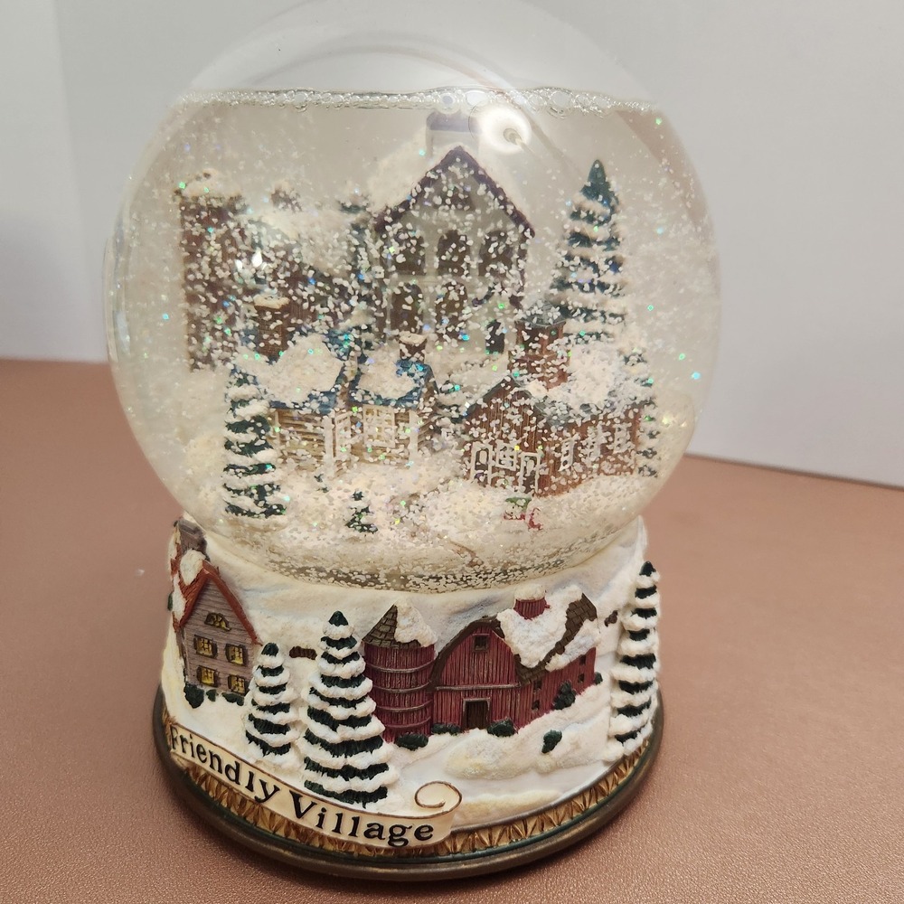 Johnson Brothers Friendly Village Musical Snow Globe Lights & Music Working